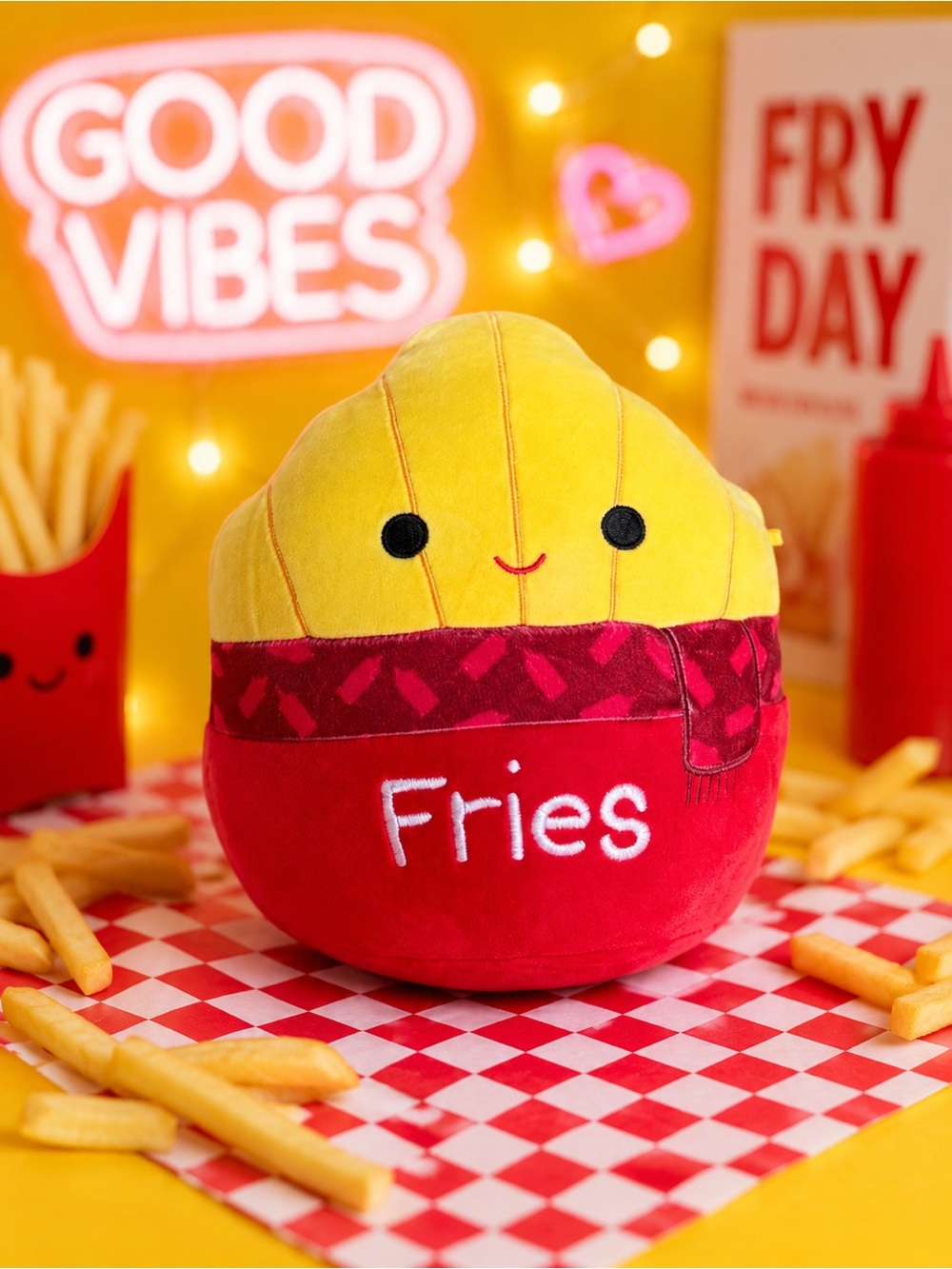 Squishmallows Fries Plush ๐โจ Yellow + Red